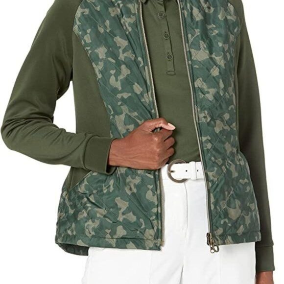 GREG NORMAN WOMEN'S ELITE QUILTED CIRE FULL-ZIP JACKET - Picture 4 of 7